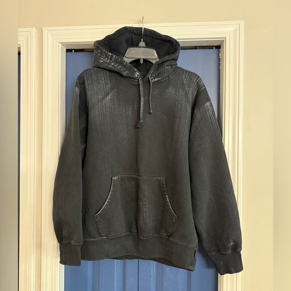 Supreme Brush Stroke Hoodie Sweatshirt Black Size Small